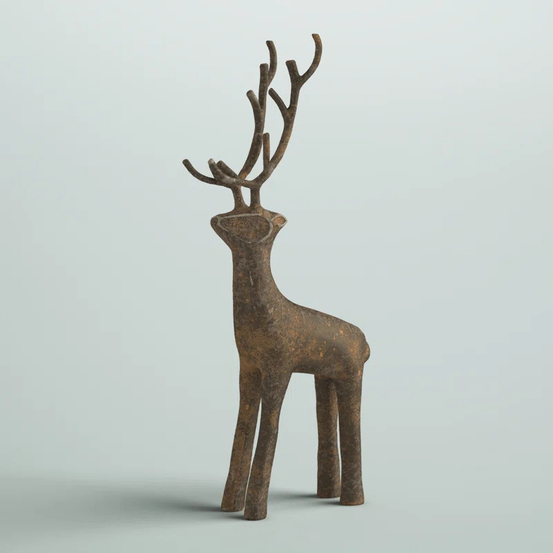 Cast Iron Standing Deer Figurine | Wayfair North America