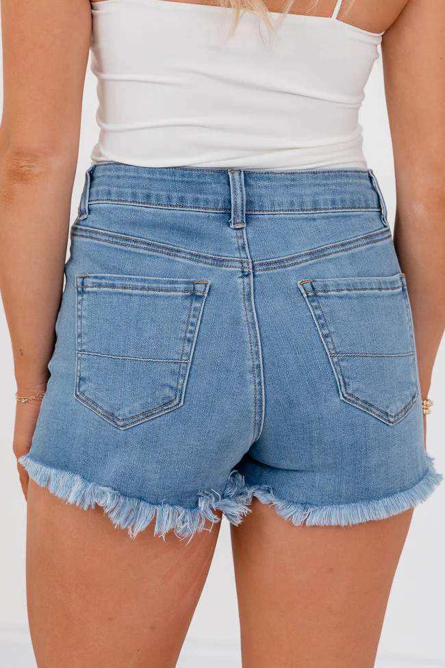 My Favorite Medium Wash Shorts Krista Horton X Pink Lily | Pink Lily