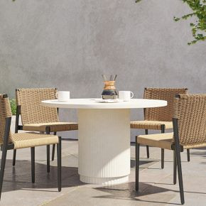 Fluted Indoor/Outdoor Bistro Table (44") | West Elm (US)