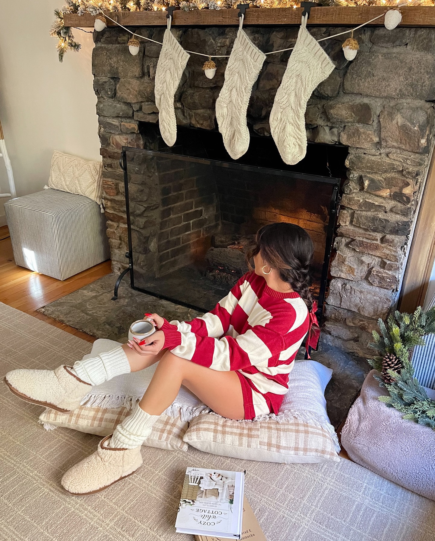 ready to live in cozy Christmas pjs 🎄🎁❤️
—
lounge set: @edikted (SMALL)
slippers: @emuaustralia (true to size)
slouch socks: @dsw 
—
Pinterest girl, Christmas aesthetic, winter vibes, winter vacation, comfy outfit, holiday vibes, hair inspo 

#LTKHoliday #LTKStyleTip