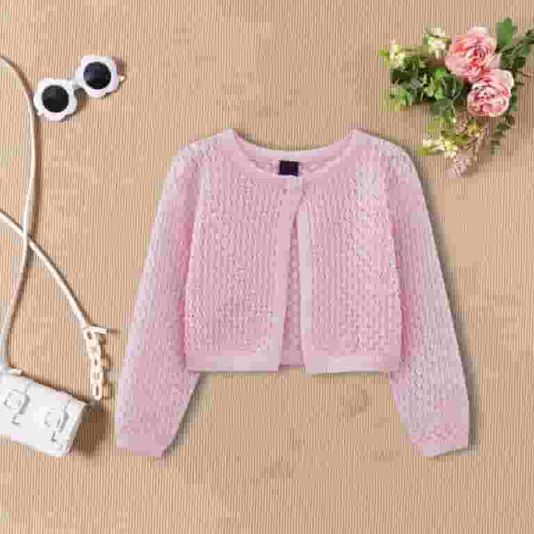 Dmsael Toddler Girl Cardigan Girls' Cardigans Sweater School Uniforms Cotton Long Sleeve Lightwei... | Walmart (US)