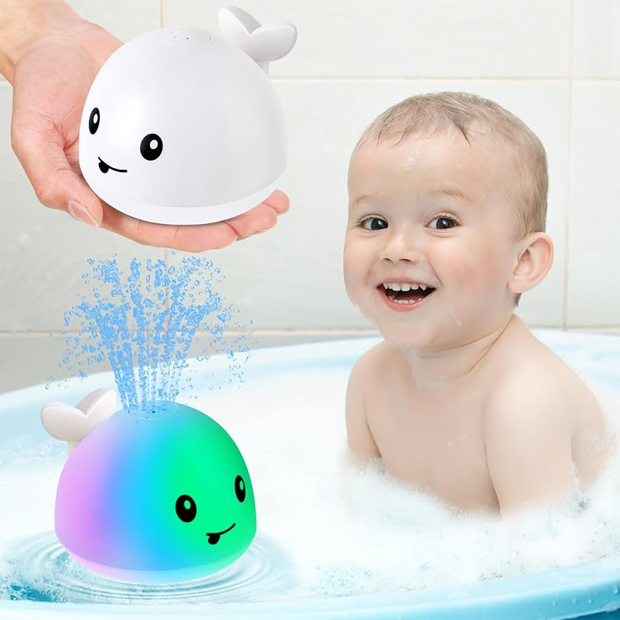 Gigilli Bathtub Toys for Toddlers 1-3, Light Up Whale Bath Tub Toys for Infant 0-6 6-12 12-18 Mon... | Amazon (US)