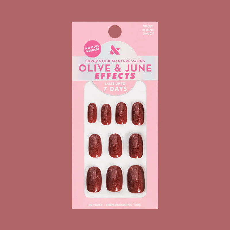 Saucy - Tab Press-On | Short | Round | Olive & June