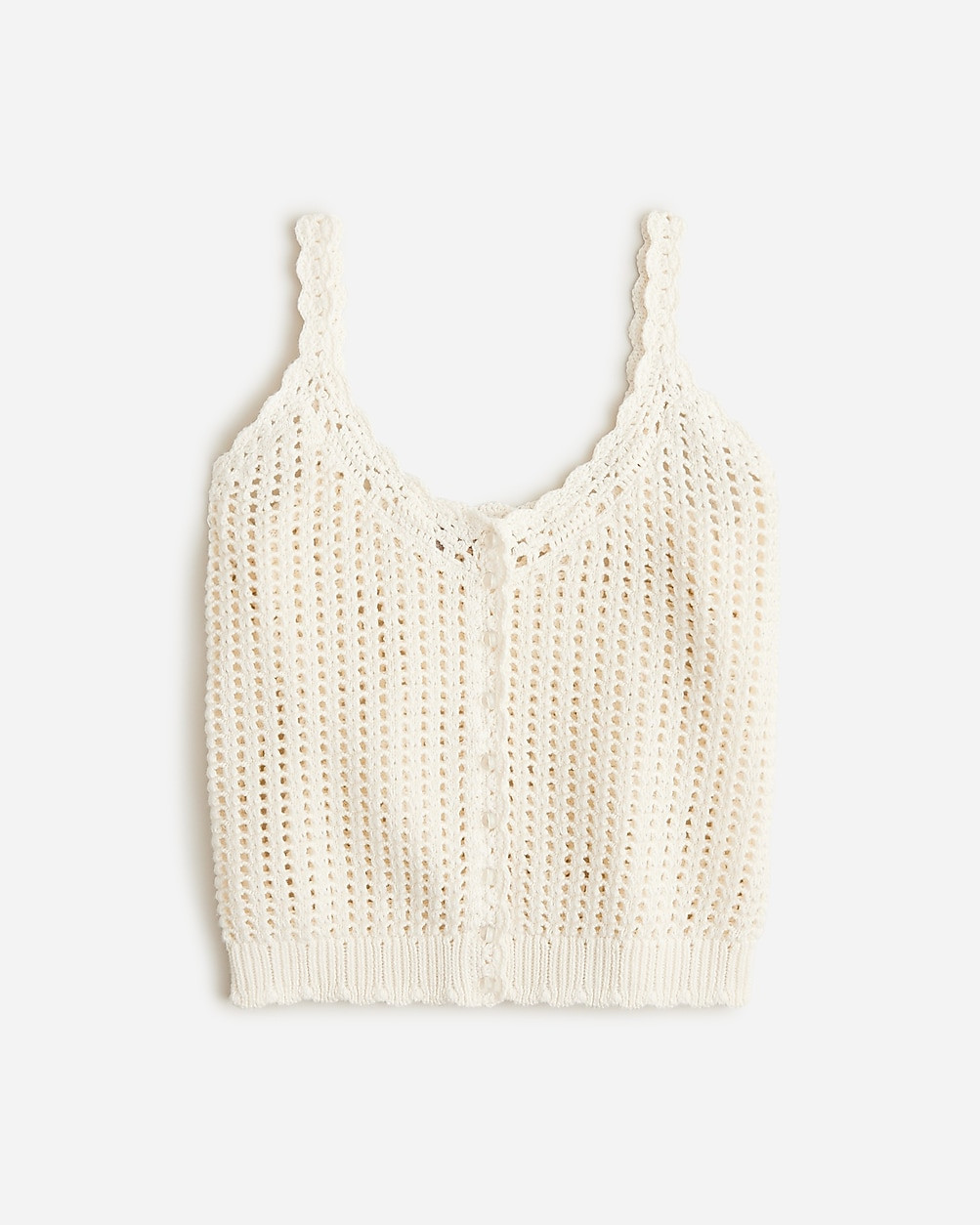 Crochet button-up sweater-tank | J. Crew US