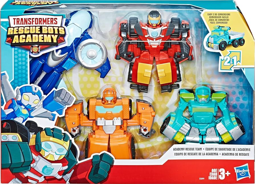 Playskool Heroes Transformers Rescue Bots Academy Rescue Team Pack, 4 Collectible 4.5" Converting... | Amazon (US)