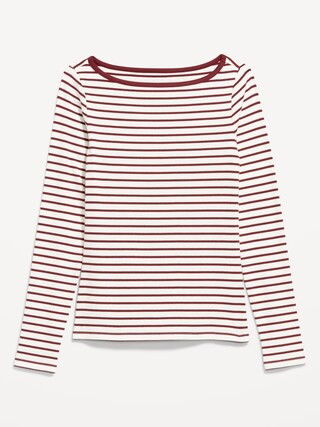 Snug Long-Sleeve Boat-Neck T-Shirt | Old Navy (US)