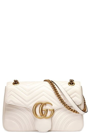Gucci Medium Gg Marmont 2.0 Matelasse Leather Shoulder Bag - White | Nordstrom