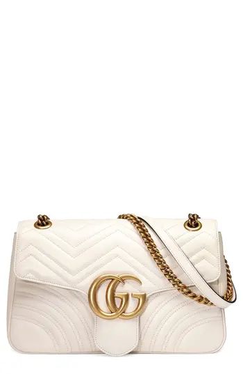 Gucci Medium Gg Marmont 2.0 Matelasse Leather Shoulder Bag - White | Nordstrom