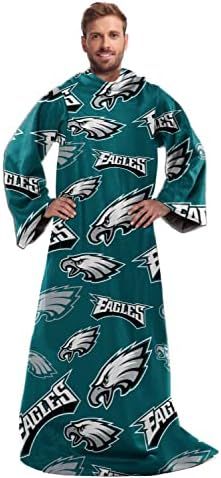 Northwest NFL Philadelphia Eagles Toss Silk Touch Comfy Throw with Sleeves 48" x 71" | Amazon (US)