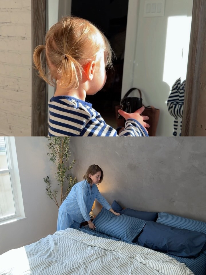 little glimmers at home lately 🤍

1. my daughter’s first pig tails (🥹)
2. quiet little luxuries in bed
3. slow mornings of self care
4. sunlight through the window
5. the way painting calms my mind 

ib: @lexie.lah