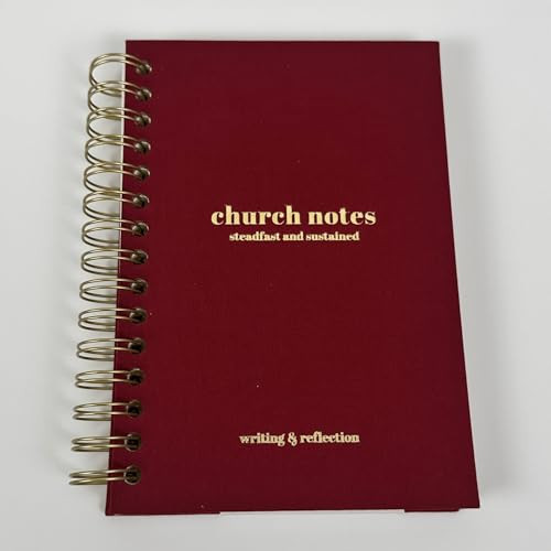Steadfast & Sustained Church Notes Journal - Organize & Apply Your Sermon Notes - Write Key Points, Bible Verses, Notes, and Application - Aesthetic Christian Sermon Notebook for Women & Men | Amazon (US)