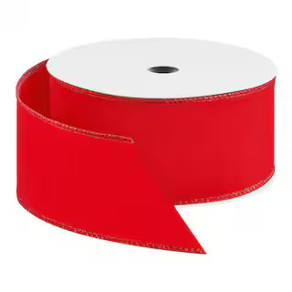 Home Accents Holiday 75 ft. Velvet Ribbon 23CD00749 - The Home Depot | The Home Depot