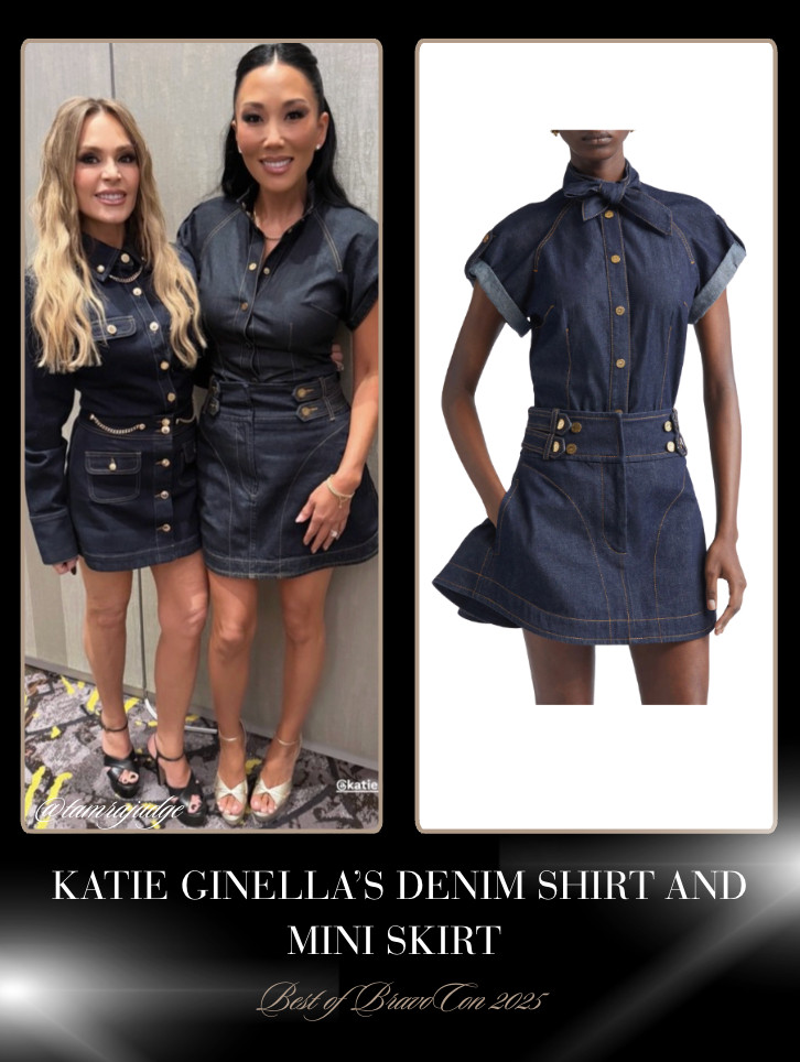 Katie Ginella's Denim Shirt and Mini Skirt at BravoCon 2025 📸= @tamrajude Styling= @modestoo 

 
