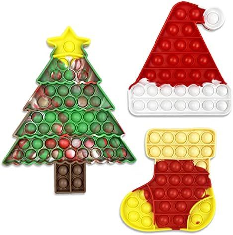 Jofan 3 Pack Christmas Fidget Sensory Pop Toys Packs for Kids Girls Boys Toddlers Christmas Stock... | Amazon (US)