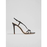 Nyla Black Leather Plaited Strappy Sandals, Black | L.K. Bennett (UK)