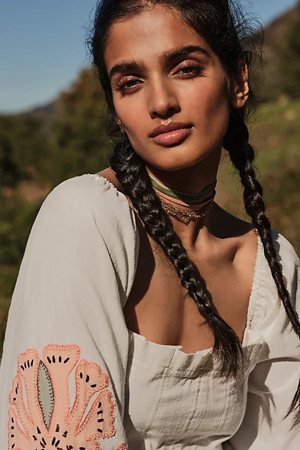 Wonderful Life Collar Necklace by Free People, Sage Brass Ox, One Size | Free People (Global - UK&FR Excluded)