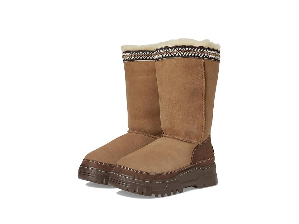 UGG Classic Tall Trailgazer Women's Boots Chestnut : 9 B - Medium, Leather/Suede | Zappos