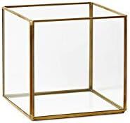 Serene Spaces Living Square Gold Lantern, Measures 5 inches Cube, Sold Individually | Amazon (US)