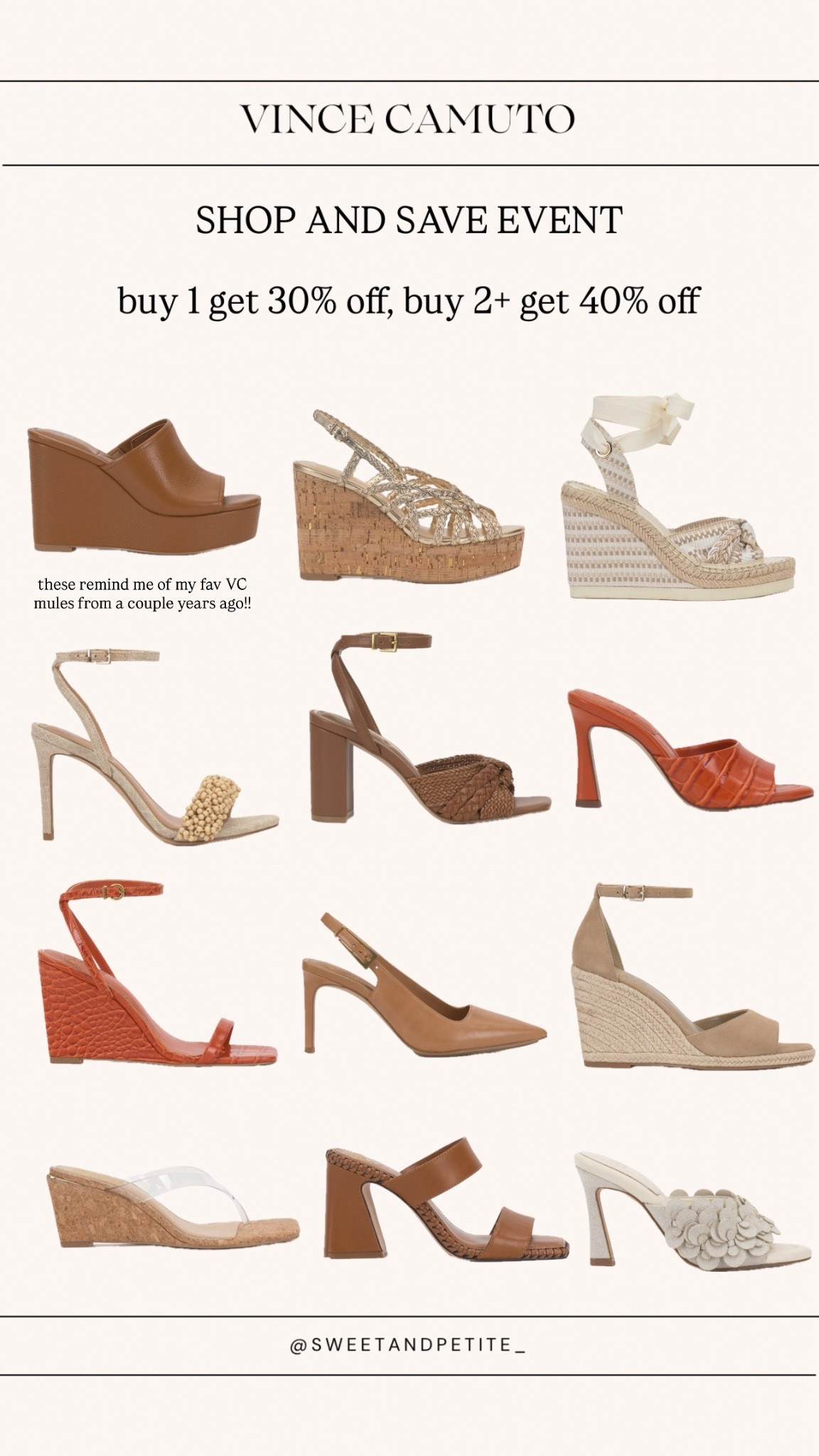 Vince Camuto sale! Buy 1 get 30% off buy 2+ get 40% off 

#ad @vincecamuto #vincecamutopartner

#LTKSaleAlert