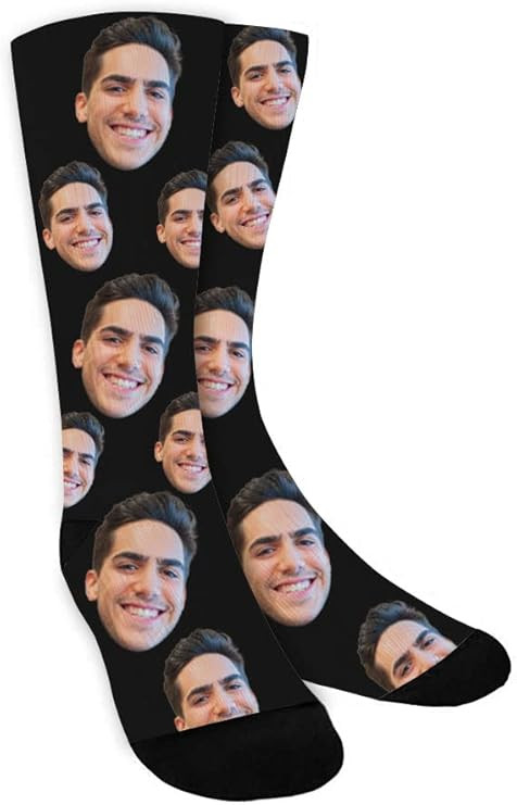Custom Socks with Photo, Personalized Face Socks for Men, Customized Funny Gag Gifts for Dad Chri... | Amazon (US)