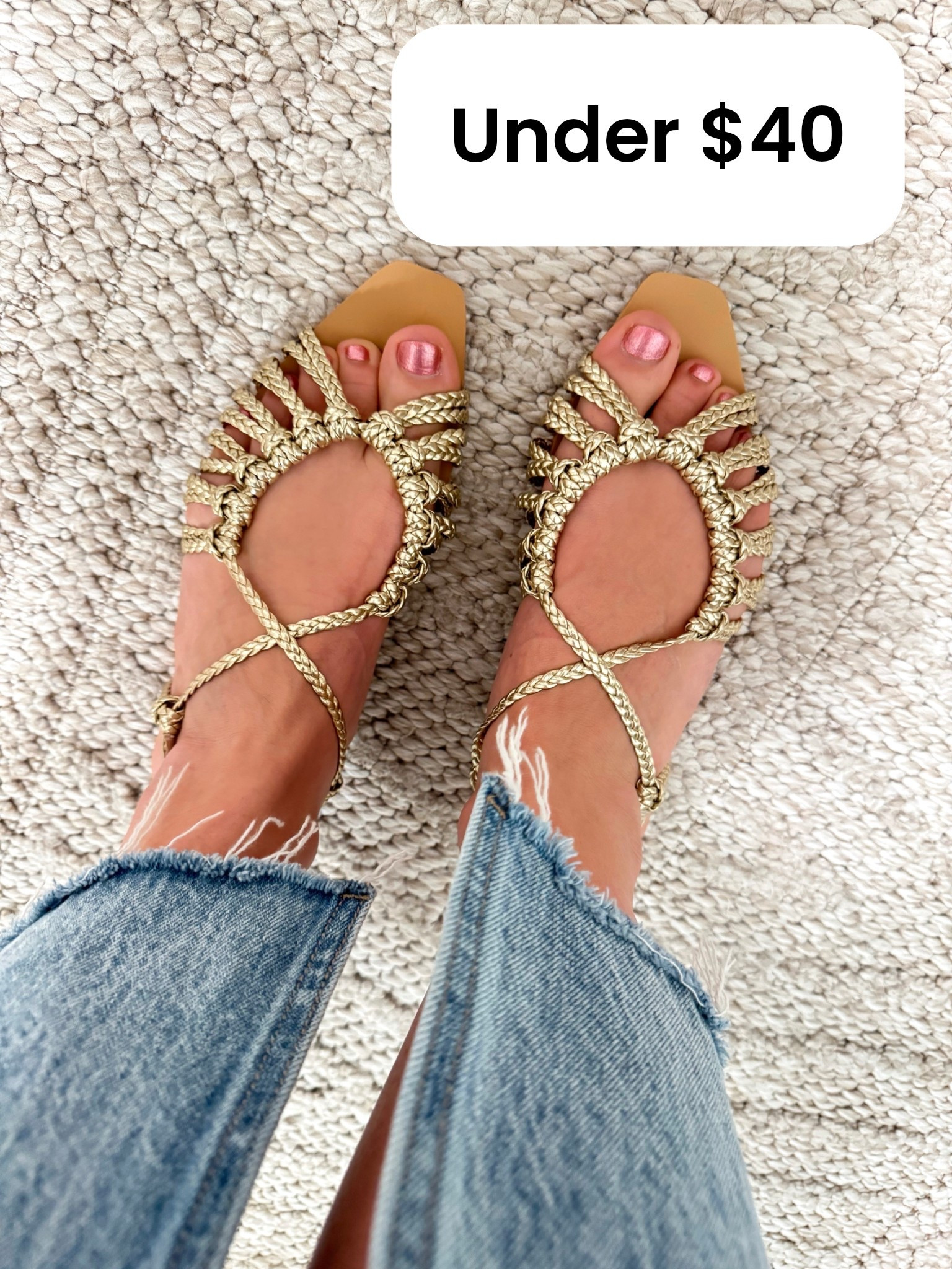 The cutest woven sandals under $40! They run TTS! 

Sandals, gold sandals, Amazon fashion, gold sandals 

#LTKgrwm #LTKootd #LTKSaleAlert