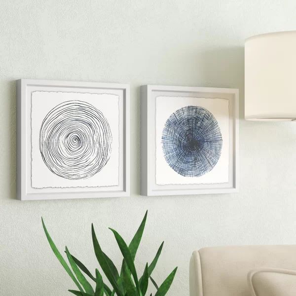 Circle Lines by Marmont Hill - 2 Piece Picture Frame Print | Wayfair North America