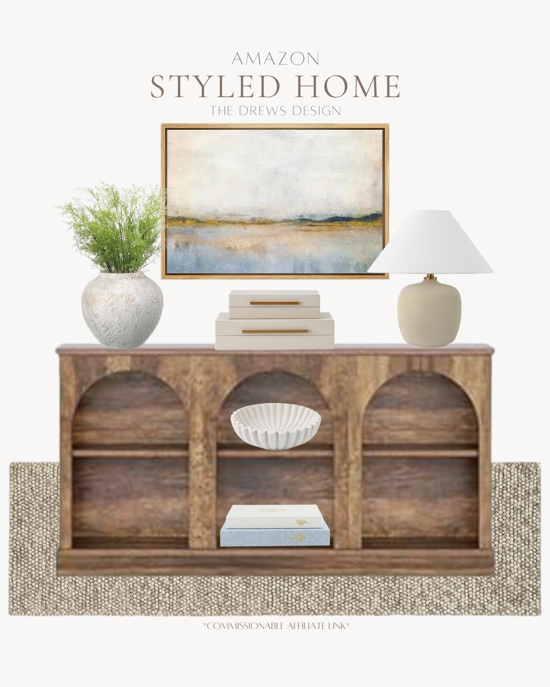 Styled entryway includes console, decorative books, decorative bowl, decorative boxes, table lamp, vase, greenery stems, wall art.

Home decor, styled home, furniture, looks for lesss

#LTKFindsUnder50 #LTKFindsUnder100 #LTKHome