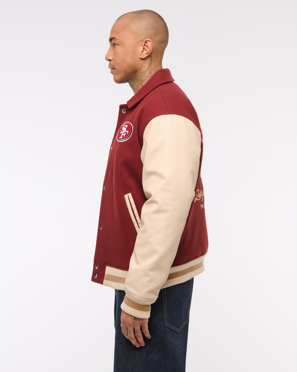 San Francisco 49ers Varsity Bomber Jacket | Abercrombie & Fitch (US)