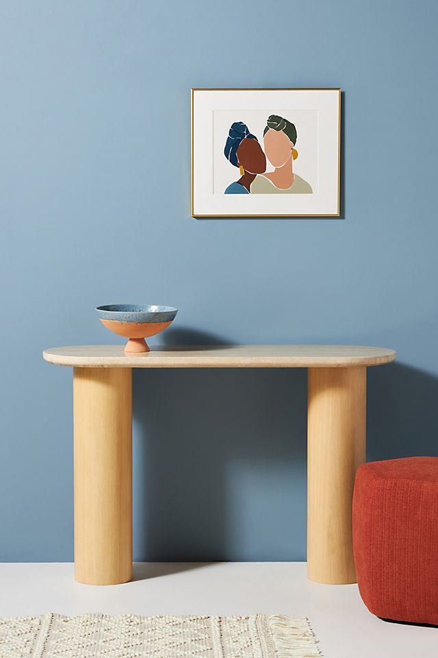 Anya Travertine Console | Anthropologie (US)