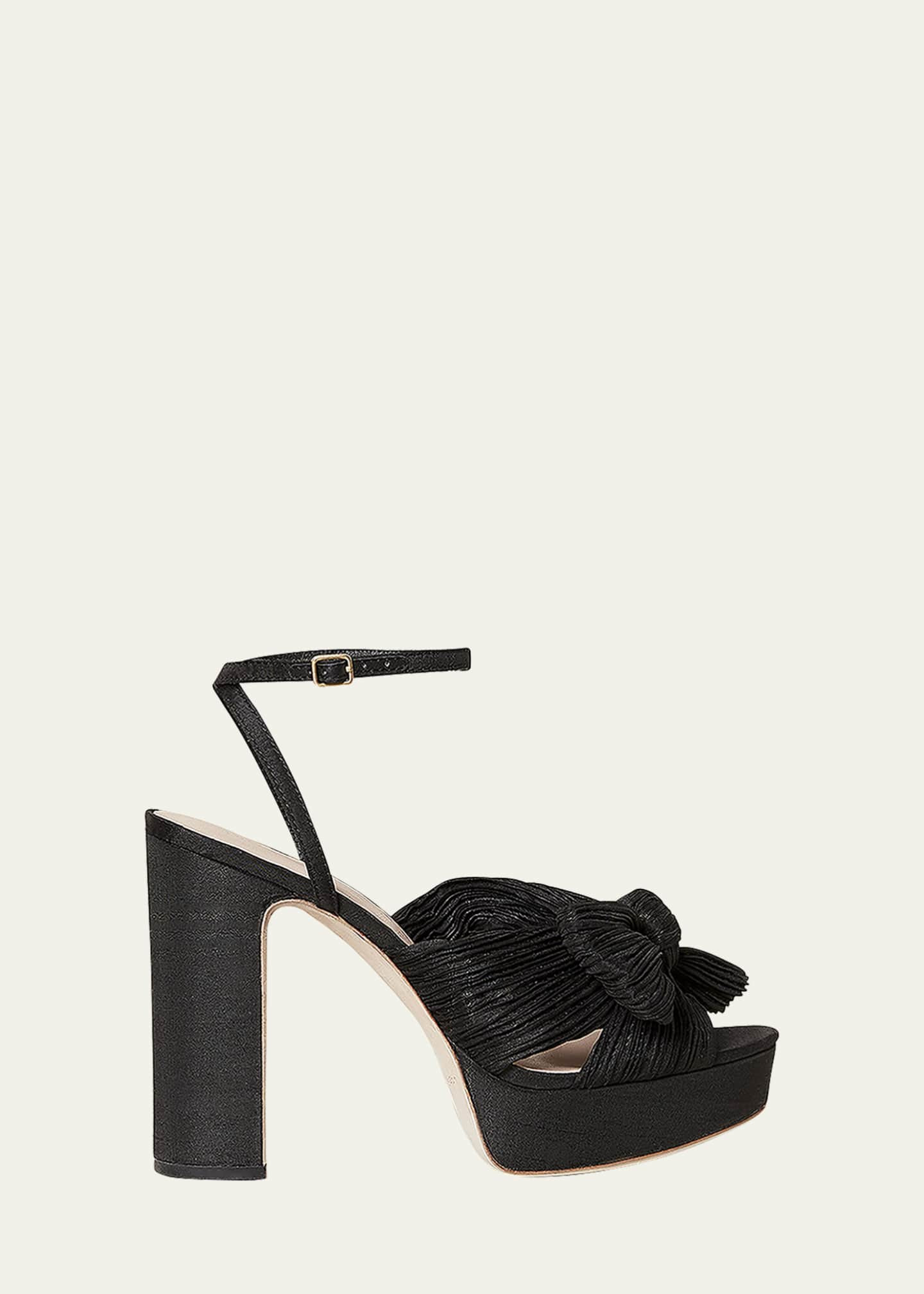 Loeffler Randall Bow Pleated Platform Sandals | Bergdorf Goodman