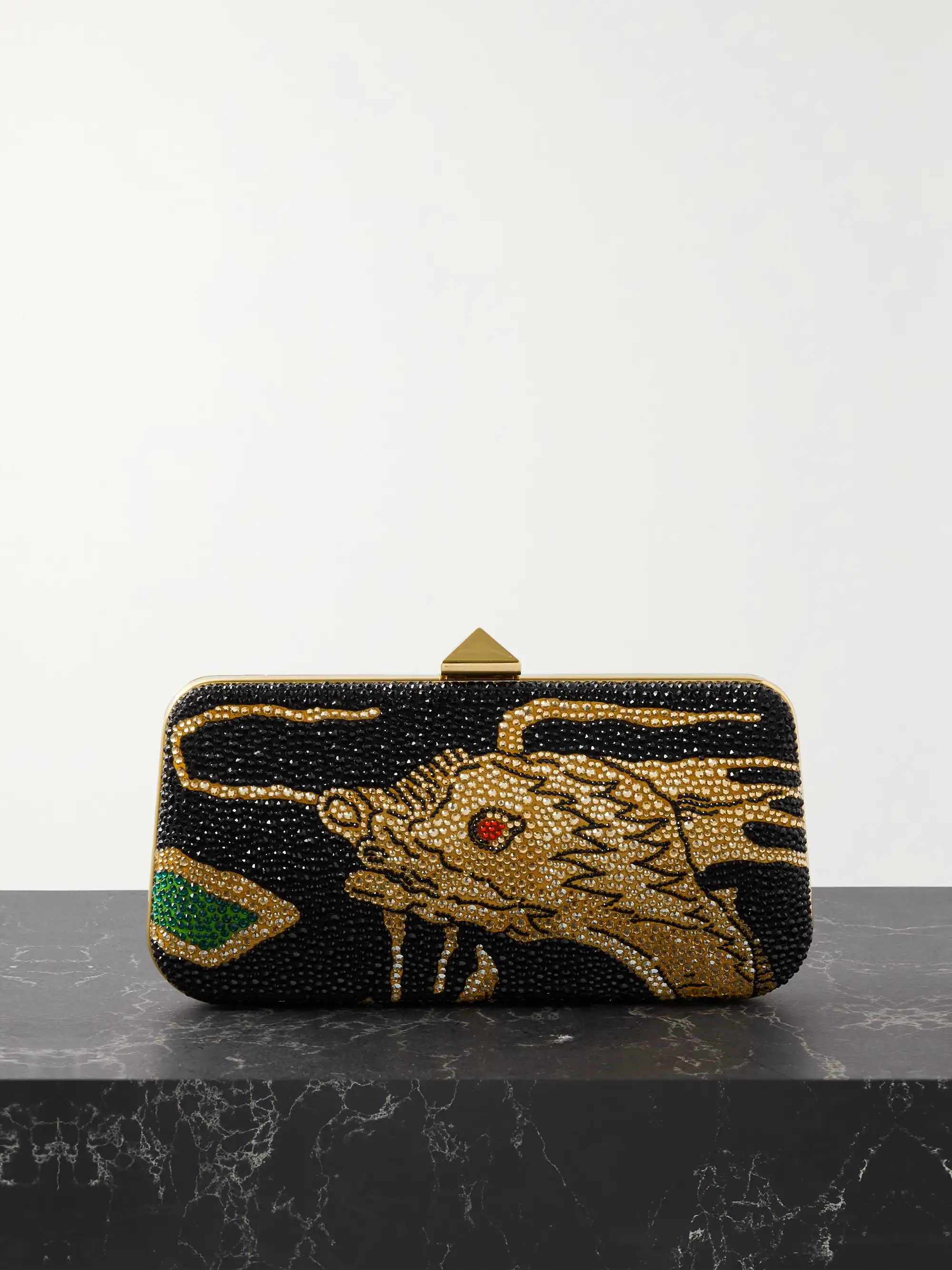 Carry Secrets embellished leather and gold-tone clutch | NET-A-PORTER (US)