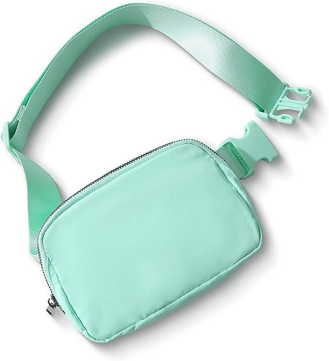 TOBVZOO Belt Bag Fanny Pack Crossbody Bags for Women Men, Everywhere Belt Bags with Adjustable Strap, Unisex Mini Fashion Waist Packs (MintGreen) | Amazon (US)