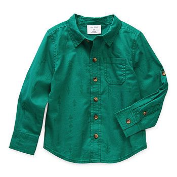Okie Dokie Baby Boys Long Sleeve Button-Down Shirt | JCPenney