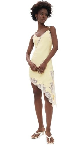 Line & Dot Women's Emel Asymmetrical Dress, Light Yellow, M | Amazon (US)