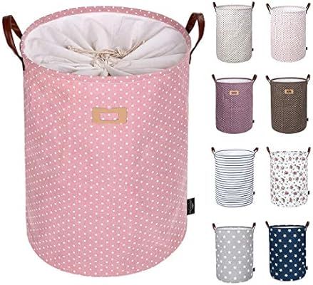 DOKEHOM 22-Inches Thickened X-Large Laundry Basket -(9 Colors)- with Durable Leather Handle, Draw... | Amazon (US)