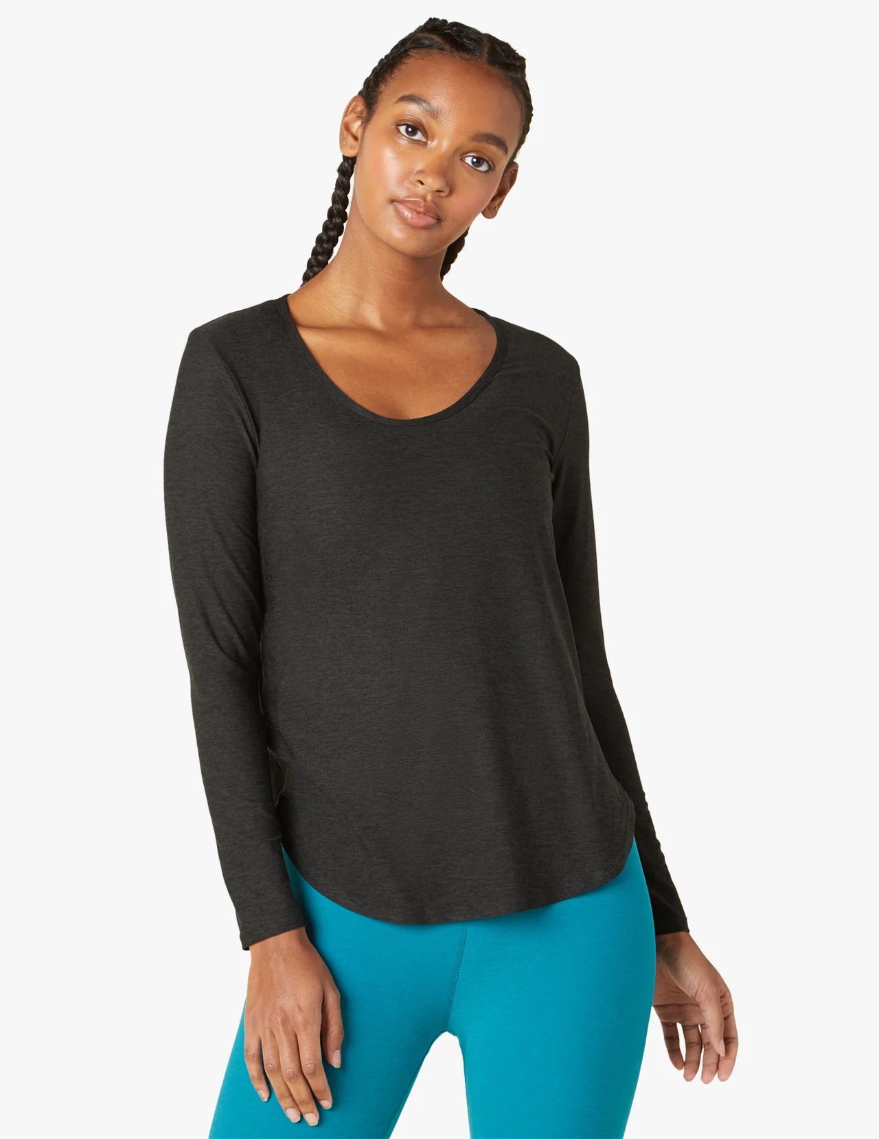 Featherweight Scooped Long Sleeve Pullover | Beyond Yoga | Beyond Yoga
