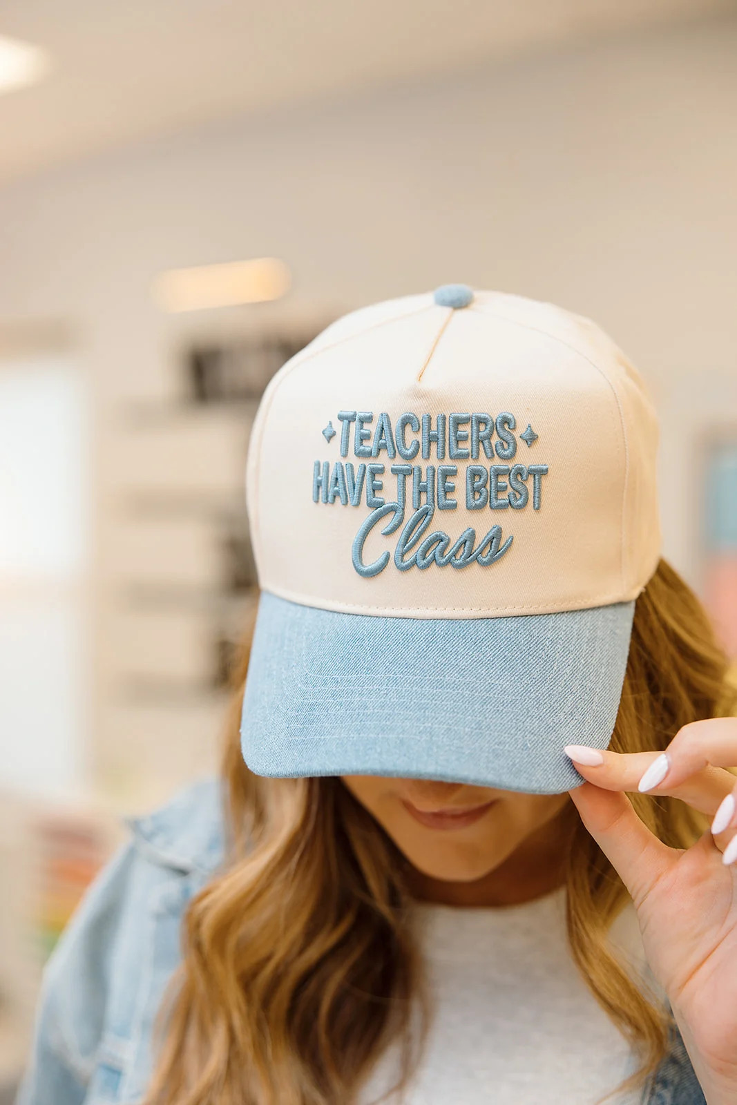Teachers have the Best Class - Denim Trucker Hat | KenzKustomz