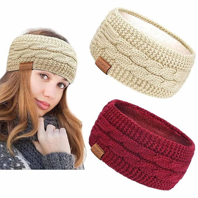 Winter Headbands for Women Ear Warmer, Knit Womens Winter Headband Thick Ear Warmers for Women So... | Amazon (US)