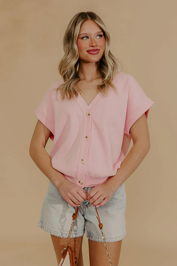 Spring Whisper Knit Top in Pink | Impressions Online Boutique