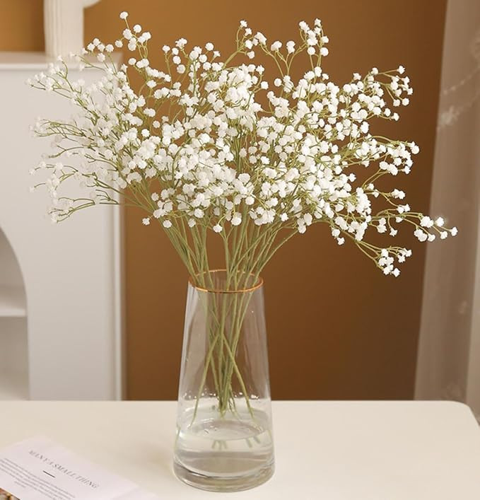 Mistari Babys Breath Artificial White Flowers Fake Silk Real Touch Flowers for DIY Floral Bouquet... | Amazon (US)