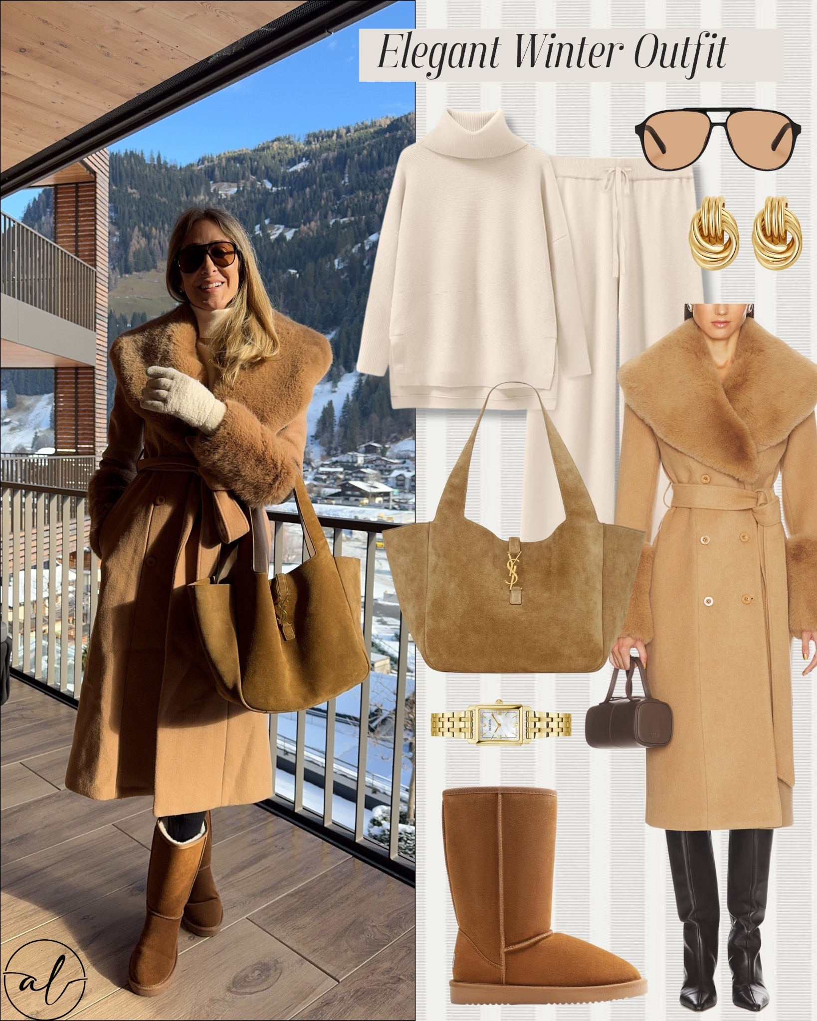Elegant winter outfit - beautiful coat that will definitely keep you warm. Love the warm colors 🤎

#LTKSeasonal #LTKU #LTKootd