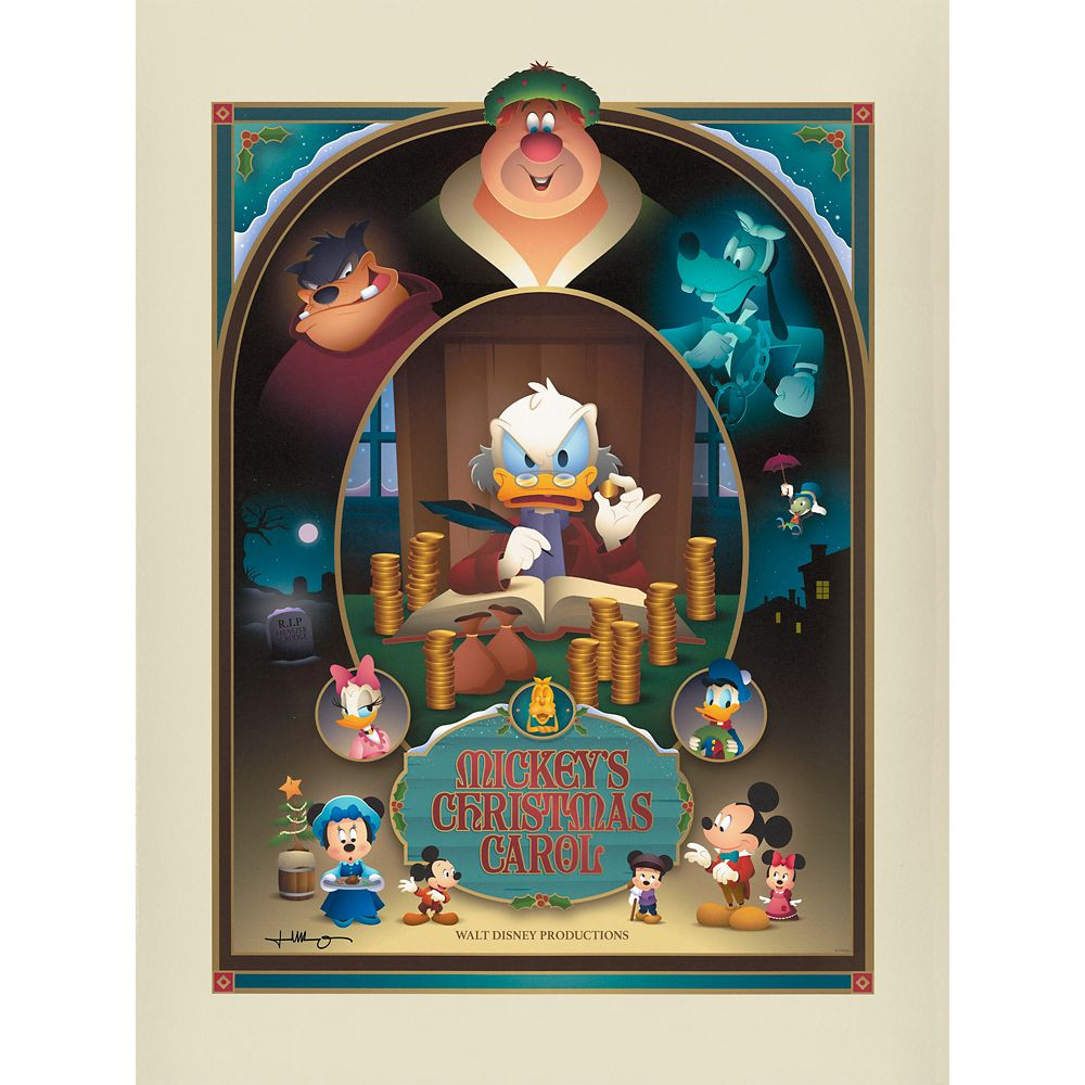 Mickey Mouse and Friends ''Mickey's Christmas Carol'' Gallery Wrapped Canvas by Jerrod Maruyama \... | Disney Store