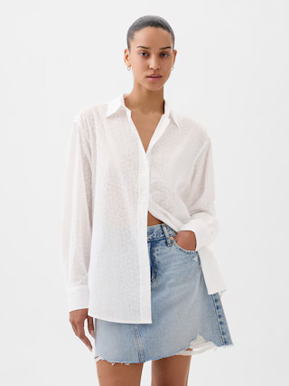 Sheer Floral Big Shirt | Gap (US)