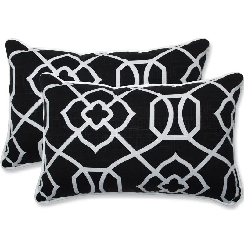 Perlo Geometric Indoor/Outdoor Reversible Throw Pillow | Wayfair North America