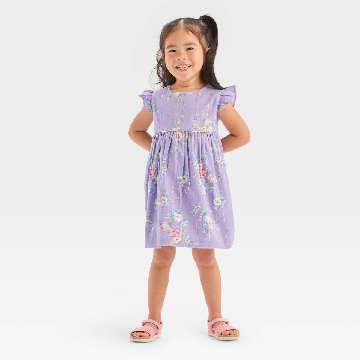 OshKosh B'gosh Toddler Girls' Floral Dress - Blue | Target