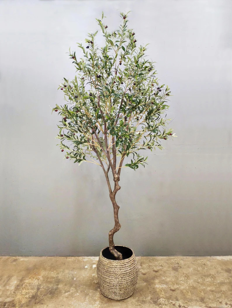 94" Large Artificial Olive Tree,artificial tree,silk tree,Artificial Silk Plant,artificial tree G... | Etsy (US)