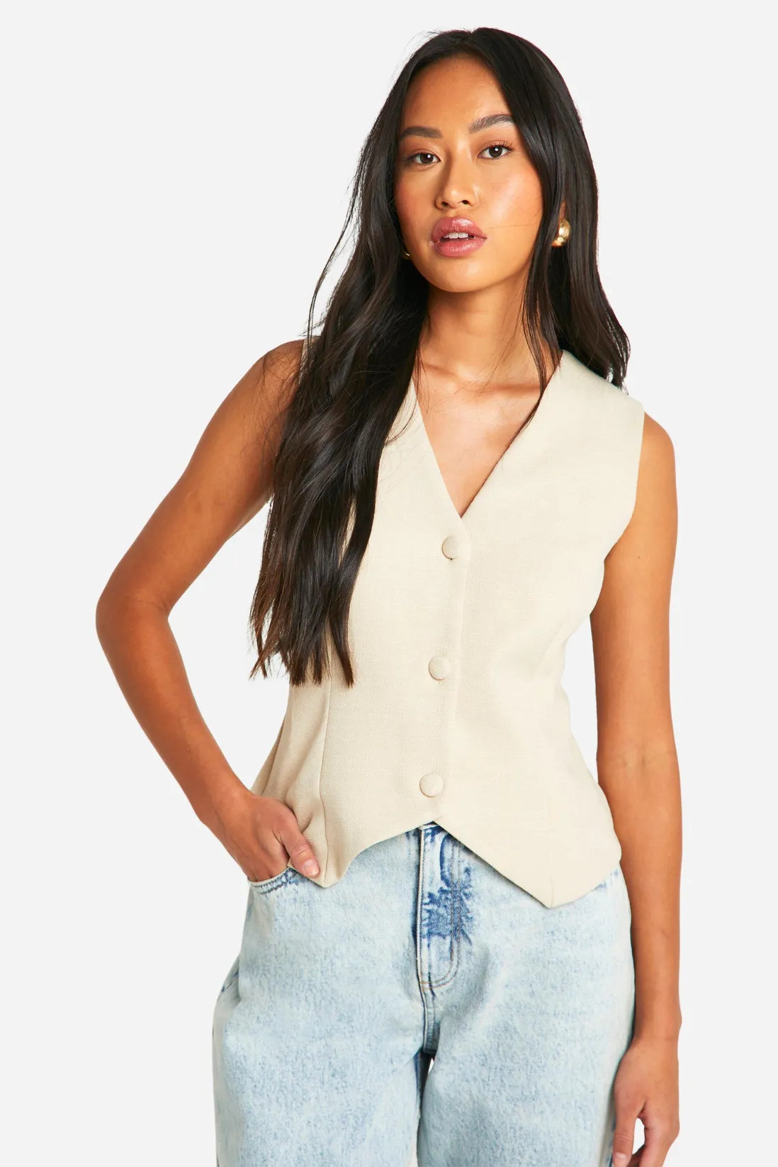 Textured Tailored Woven Waistcoat | boohoo (US & Canada)