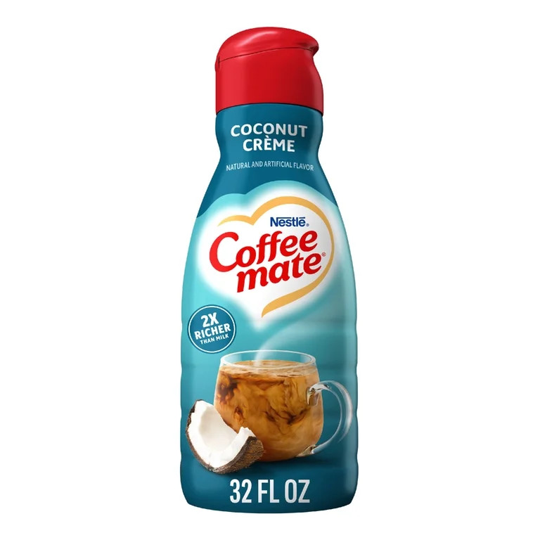 Nestle Coffee Mate Non Dairy Coconut Creme Liquid Coffee Creamer, 32 fl oz Bottle | Walmart (US)