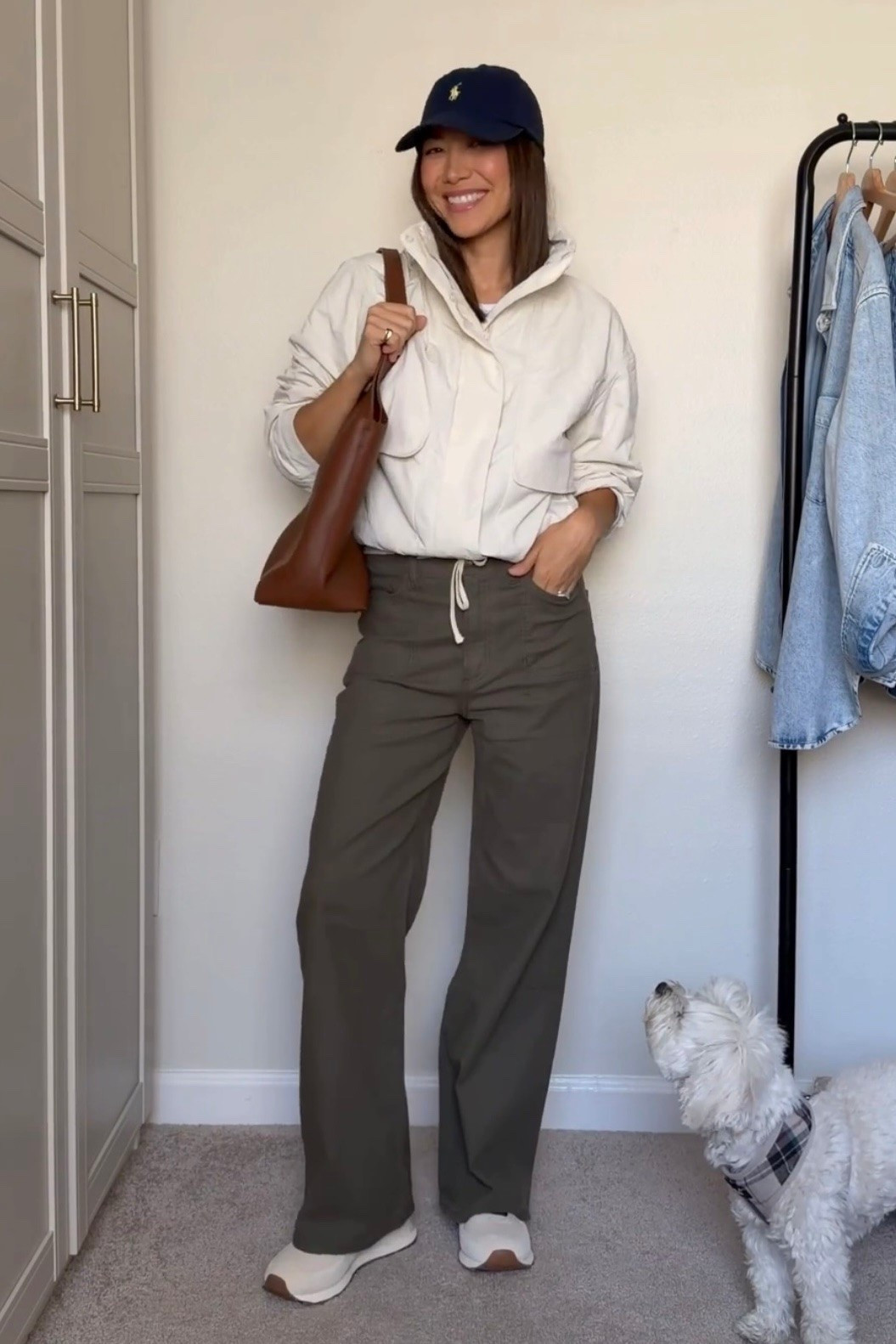 End of summer/early fall outfit 

Lululemon jacket — xs 
Paige pants 
Sneakers - linked similar style 
Cuyana tote 

Casual style / simple outfit inspo / style over 30 / mom outfit / park outfit

#LTKootd