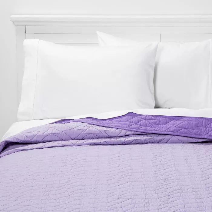 Triangle Stitch Microfiber Quilt - Pillowfort™ | Target